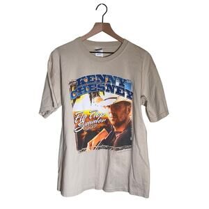 VINTAGE KENNY CHESNEY 2007 Y2K country concert oversized graphic tee L